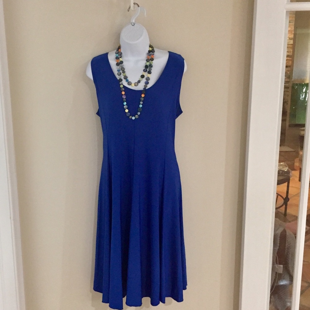 Royal blue sleeveless swing dress XL